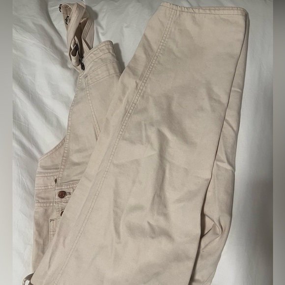 JCREW Slouchy Boyfriend Denim Overalls in Ecru - Picture 7 of 12